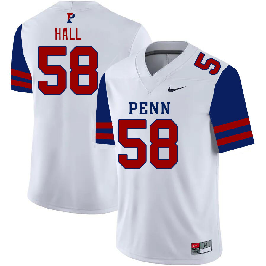 Men-Youth #58 Bryce Hall Penn-Quakers 2023 College Football Jerseys Stitched-White